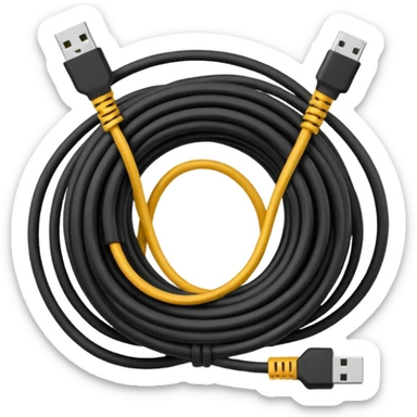 Tangled Cables sticker