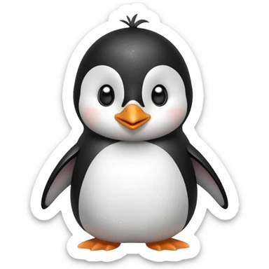 cute penguin make bunch of expressions or emojis, make sure to make him have a sparkle in his eyes sticker