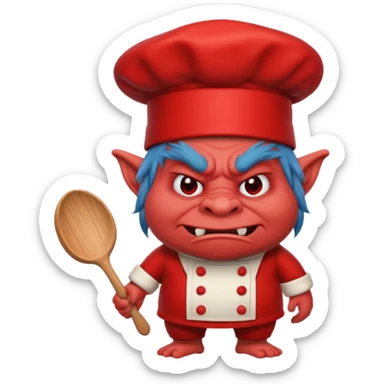 troll the red chef sticker