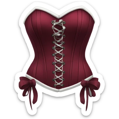 Wine red corset sticker
