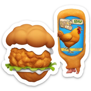 Boneless buffo chicken with a side of ranch sticker