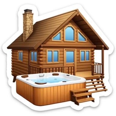 Luxury cabin with jacuzzi sticker