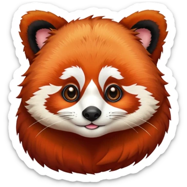 red panda fur sticker