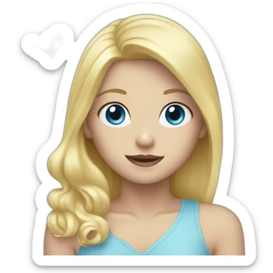 blond blue-eyes eat chocolate sticker