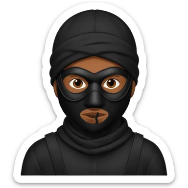 black man thief sticker