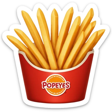popeyes fries and ketchup sticker