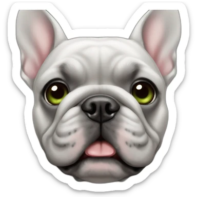 little-happy-French-bulldog-gray-color-hulk sticker