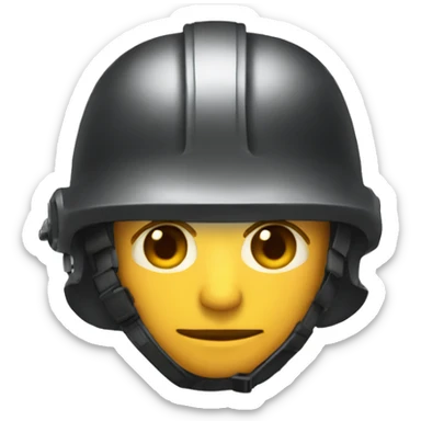 cabeza de caballero con casco negro sticker