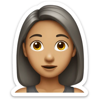 tan Asian girl  sticker