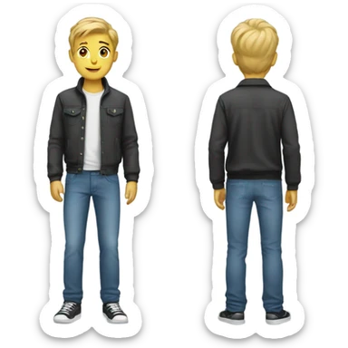 boys in casual attire sticker