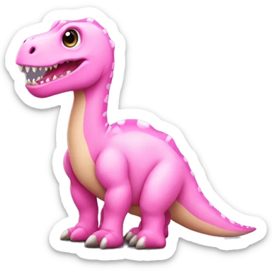 Pink dinosaur  sticker