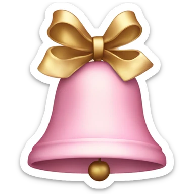 light pink Christmas bells sticker