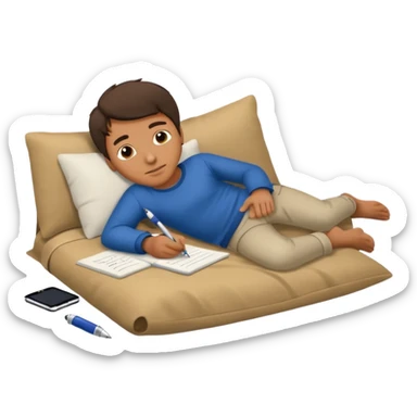 Man lying down wearing cloth writing STEREOBOI sticker