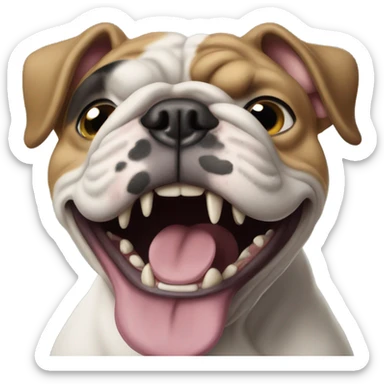 Asheville bulldog cheering sticker