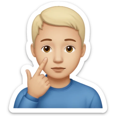 gesto de meter la nariz por los dedos mientras los dedos hacen un círculo. Así: 👌🏻 sticker