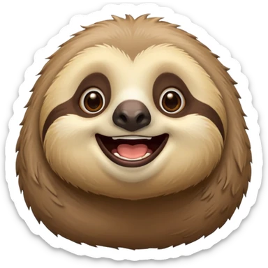 Perezoso que se esté riendo sticker