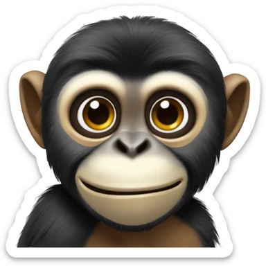 Spider monkey sticker
