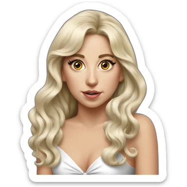 lady-gaga-bow-in-hair-realistic sticker