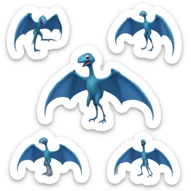 Pterodactyl in a Spider-Man suit sticker