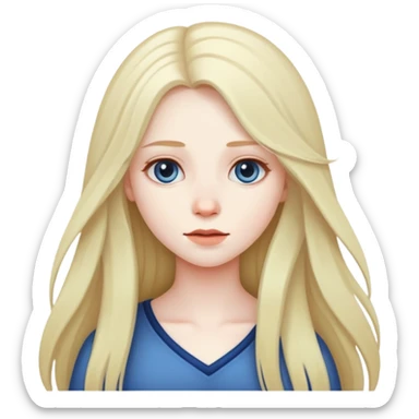 Girl with long hair emoji sticker