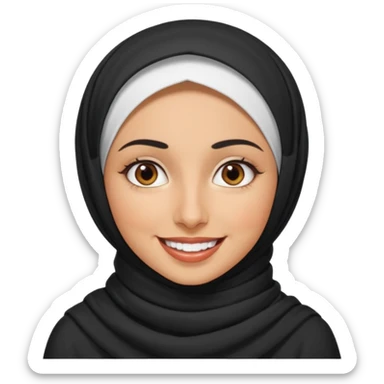 30 year old iranian woman short curly black hair, big brown eyes, tanned skin, big smile, white teeth, pretty sticker