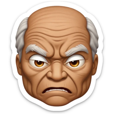 Visage en colère  sticker