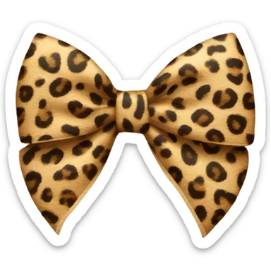 cute bow with cheetah print sticker