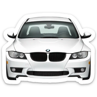 a white e90 2009 bmw 335 sticker