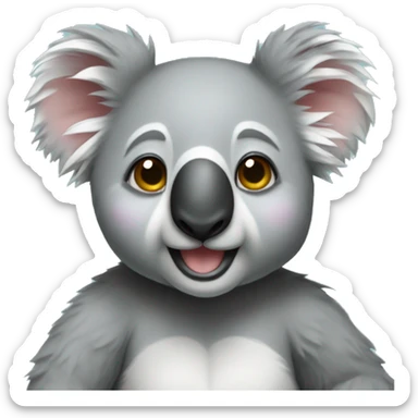 müzik dinliyen koala sticker