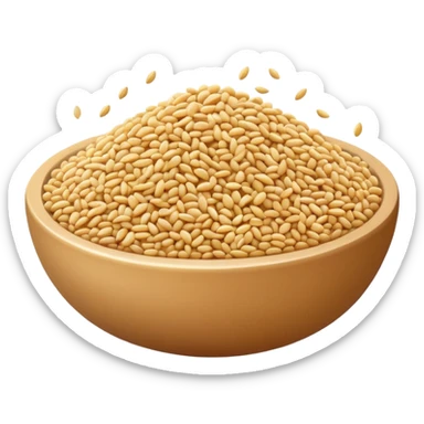 sesame seeds sprinkled on top of food sticker