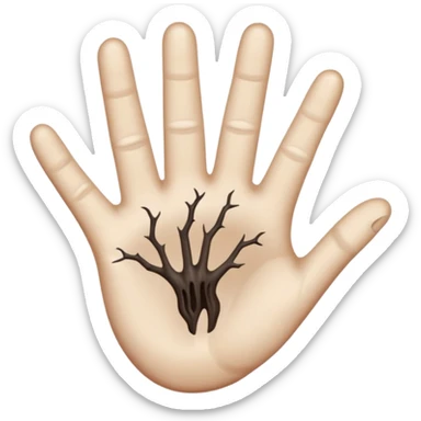 Quiero que me crees un emoji de Cosa que Addams sticker