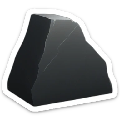 3d black stone inscription sticker