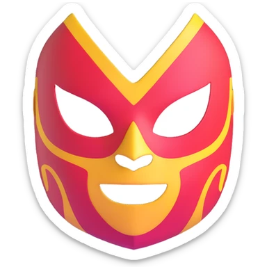 black and yellow luchador mask sticker