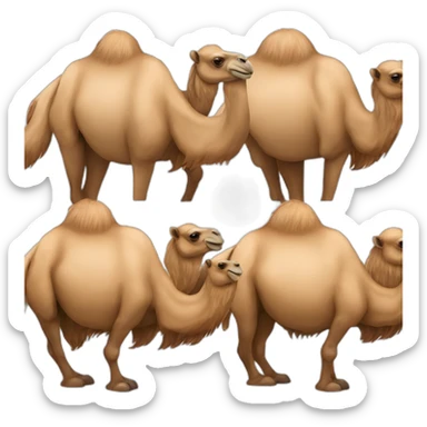 Conjoined bactrian camels sticker