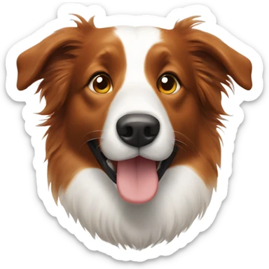 Ginger border collie sticker