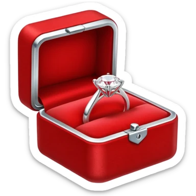 diamond ring in a red box sticker