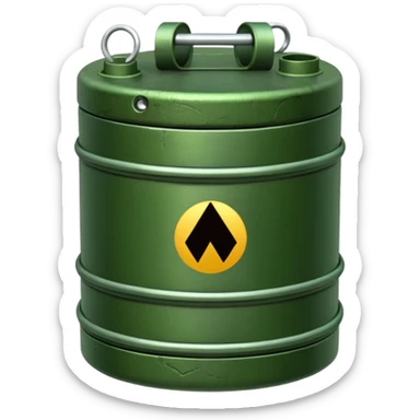 green military mine sticker