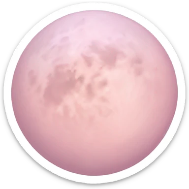 pastel pink moon sticker