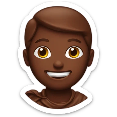 une personne qui mange du chocolat sticker