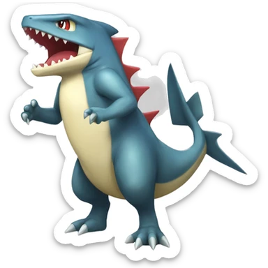 Sharpedo-Charmeleon-Gible-Larvitar-Fakémon Full Body sticker
