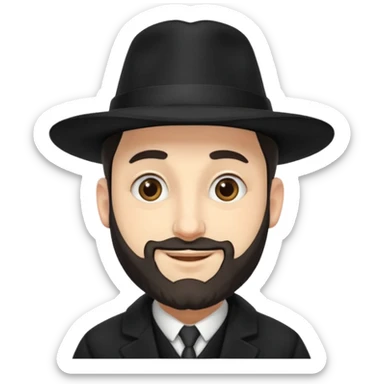 orthodox jewish rabbi smirking sticker