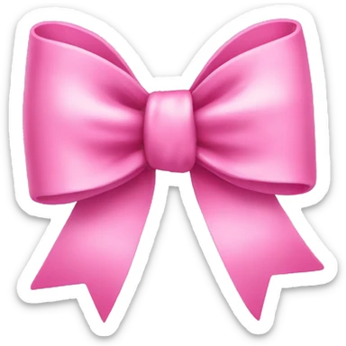 Pink bow sticker