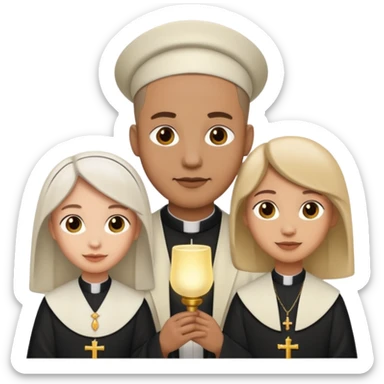 priest marrying a couple sticker