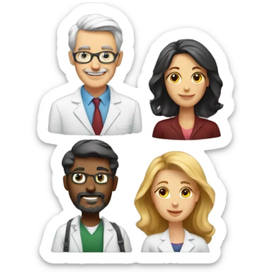 3 chemistry teachers 2 ladies and 1 guy sticker