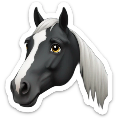 Fresian horse sticker
