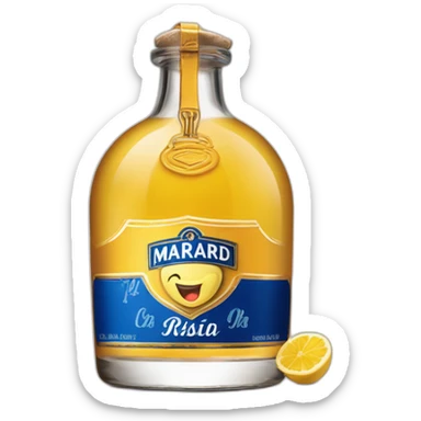 la bouteille de Ricard Pastis de Marseille 51, une boisson anisée emblématique au cœur 45 pour un plaisir rafraîchissant sticker