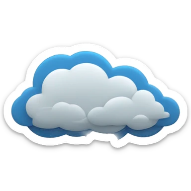 data clouds that symbolize the information processed in the IT industry sticker