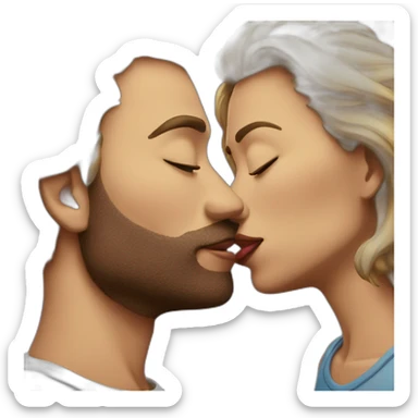 two-people-kiss sticker