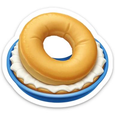 Circulo azul con una palomita de color blanco adrento sticker