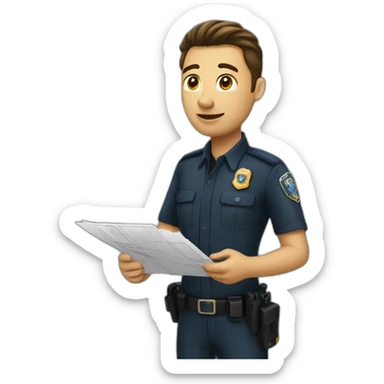 Customs officer searching a trailer sticker